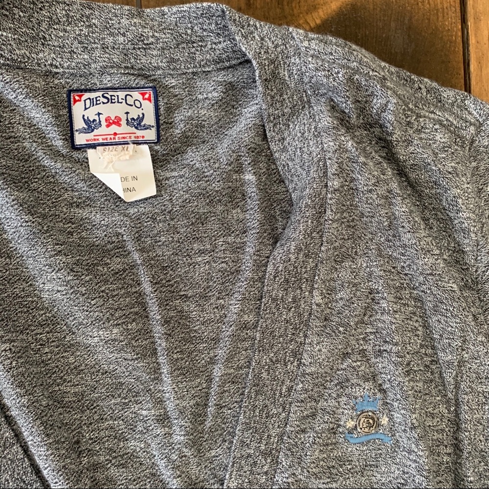 Diesel Gray Men’s Cardigan Sweater XL Large